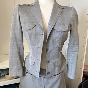 Costume national Elegant Women's Gray Blazer